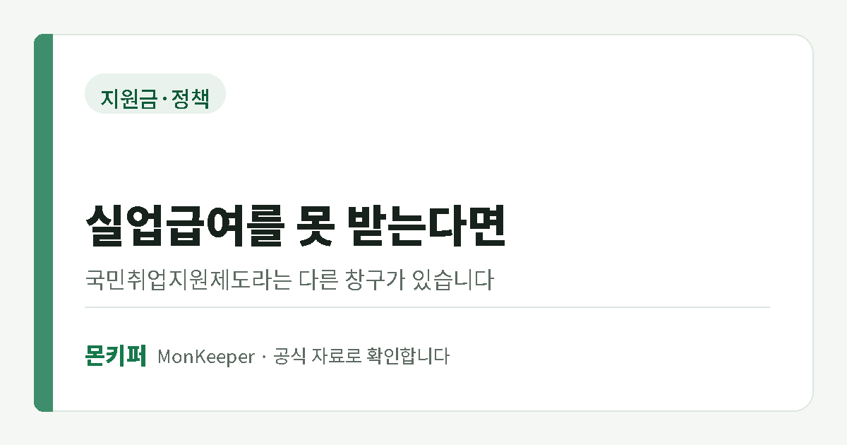 국민취업지원제도 안내 대표 이미지